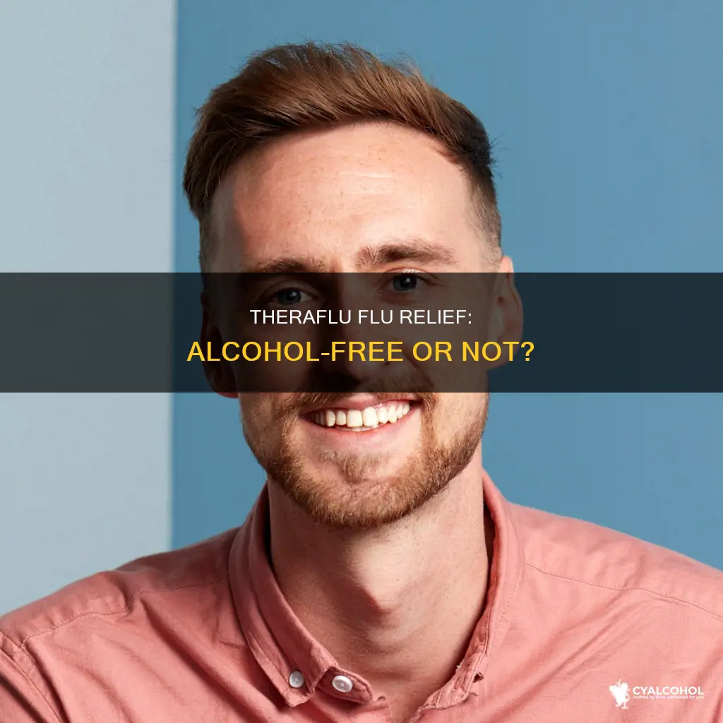 does theraflu flu relief max strength have alcohol in it