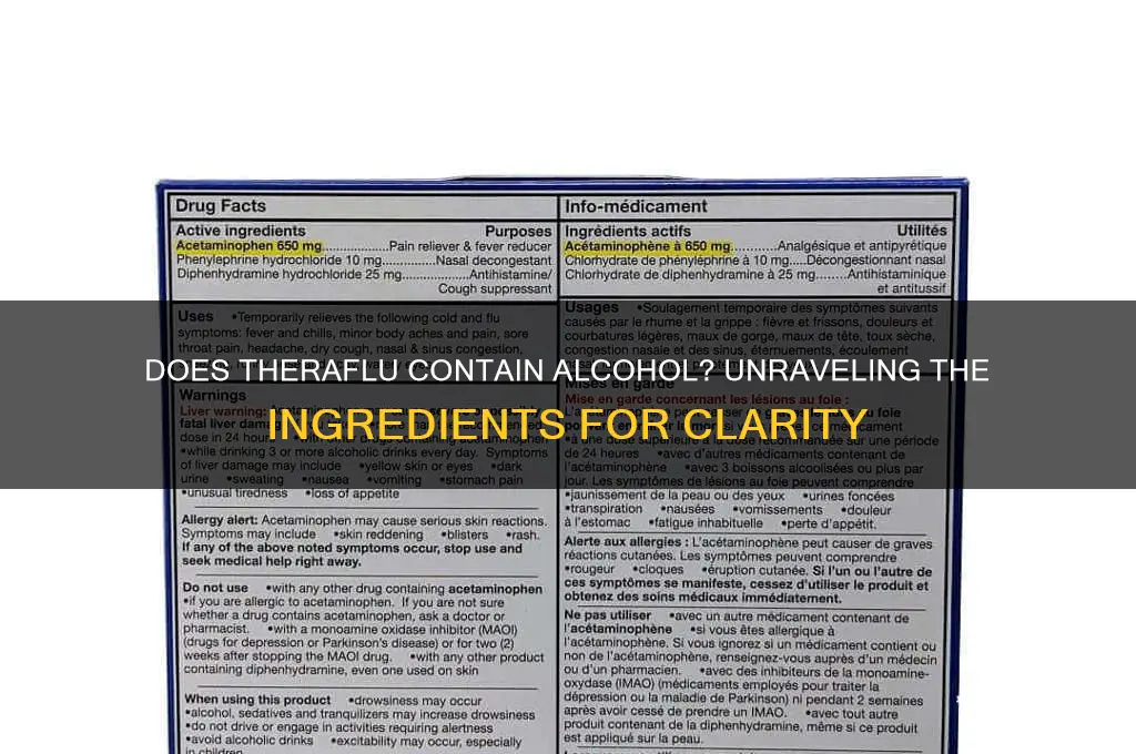 does theraflu have alcohol