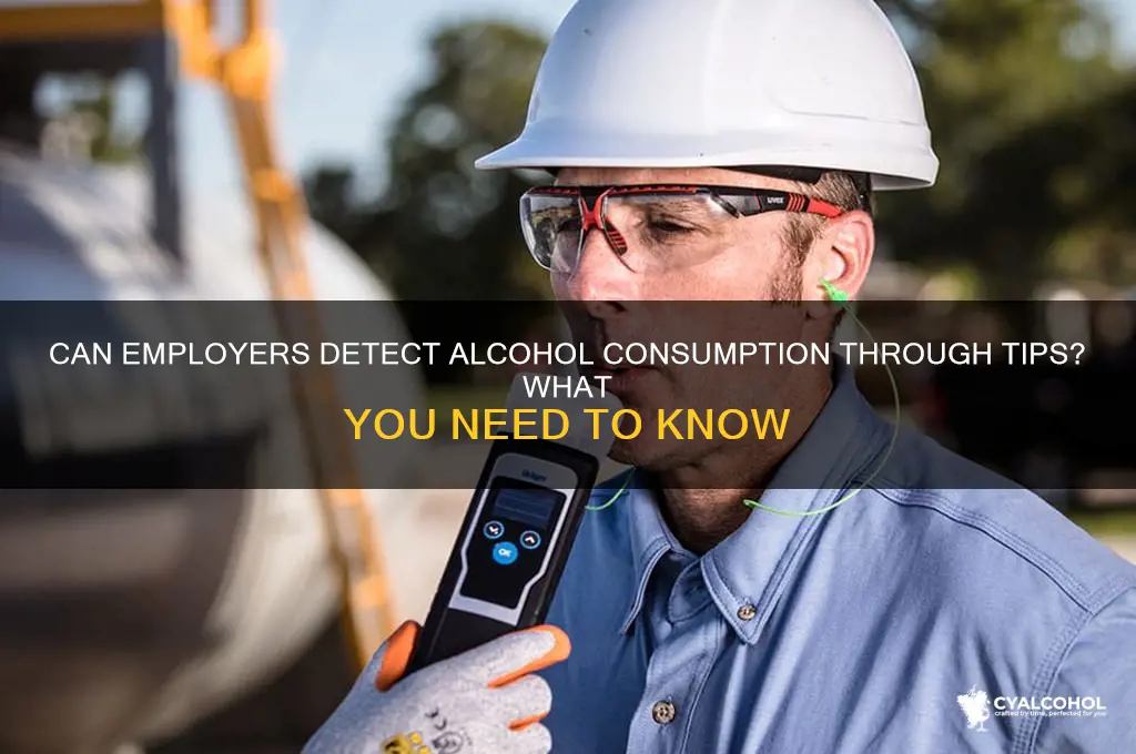does tips alcohol sent to employer