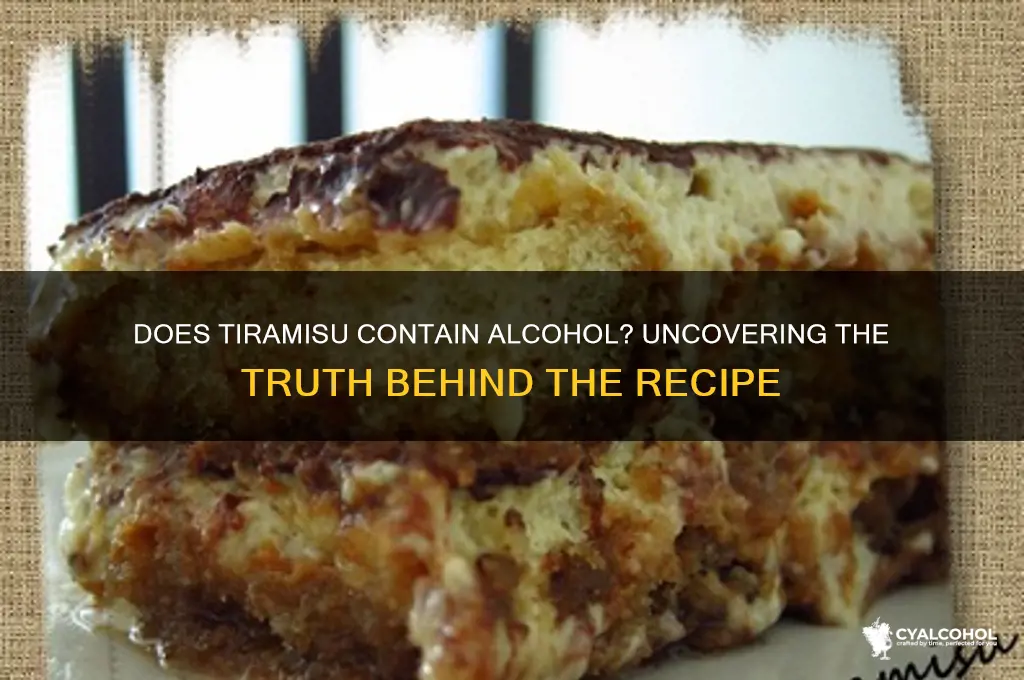 does tiramisu has alcohol