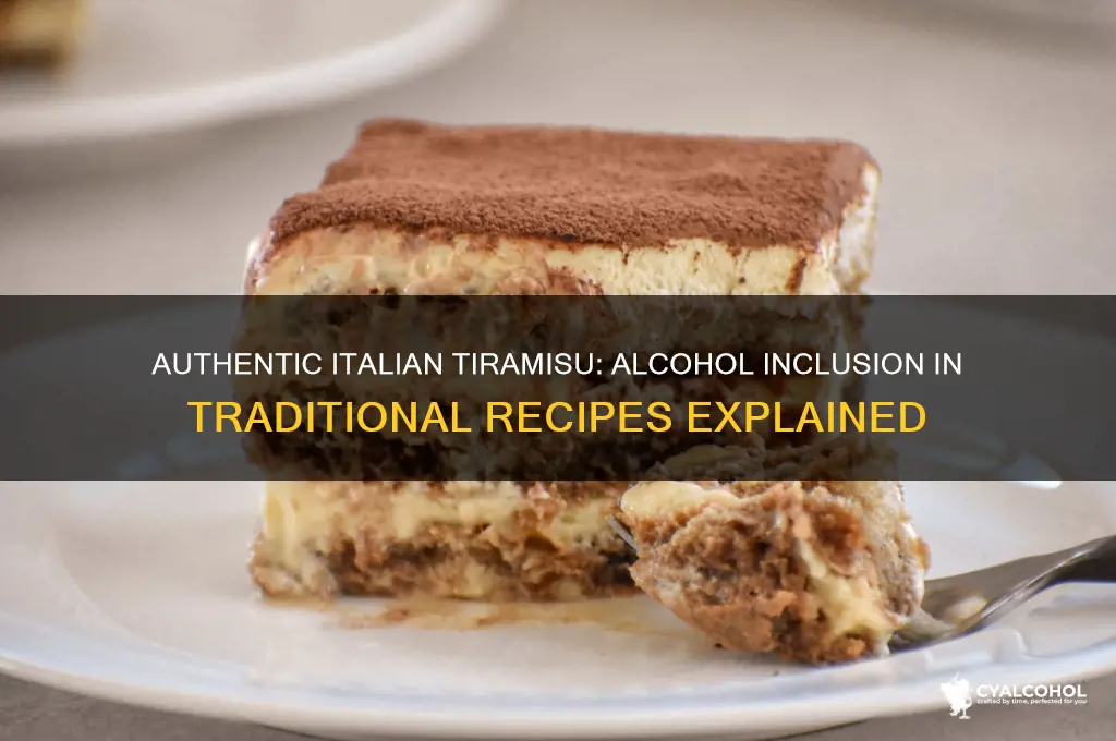 does tiramisu have alcohol in italy