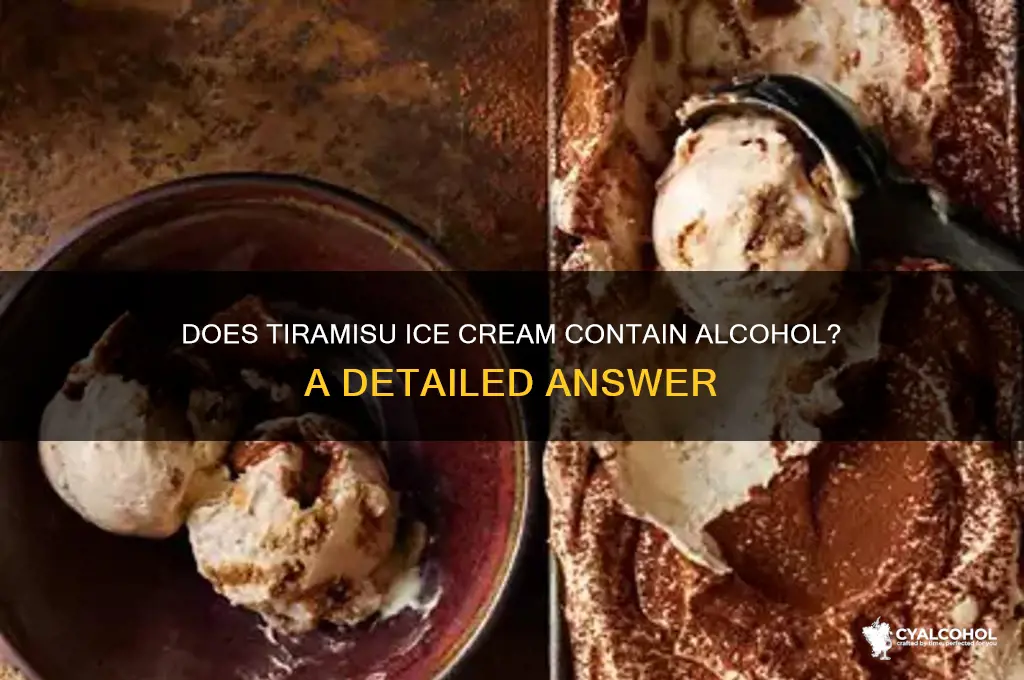 does tiramisu ice cream have alcohol in it