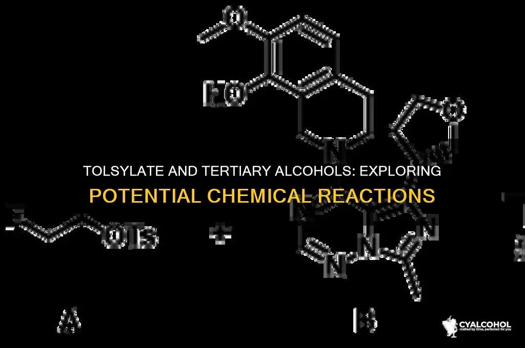 does tolsyate react with tertiary alcohols