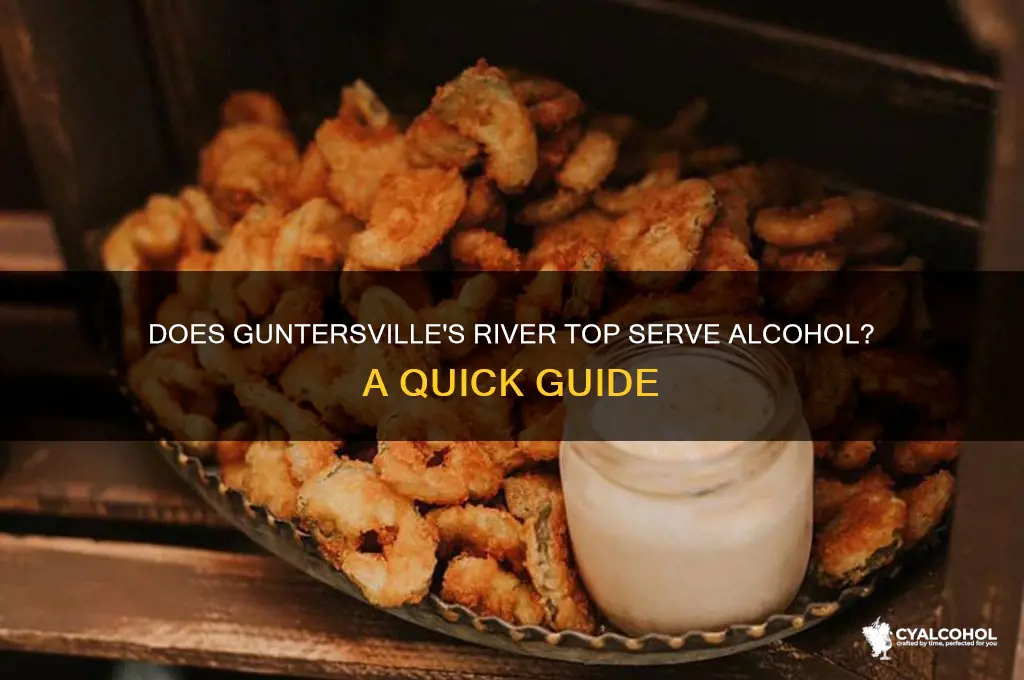 does top of the river guntersville have alcohol