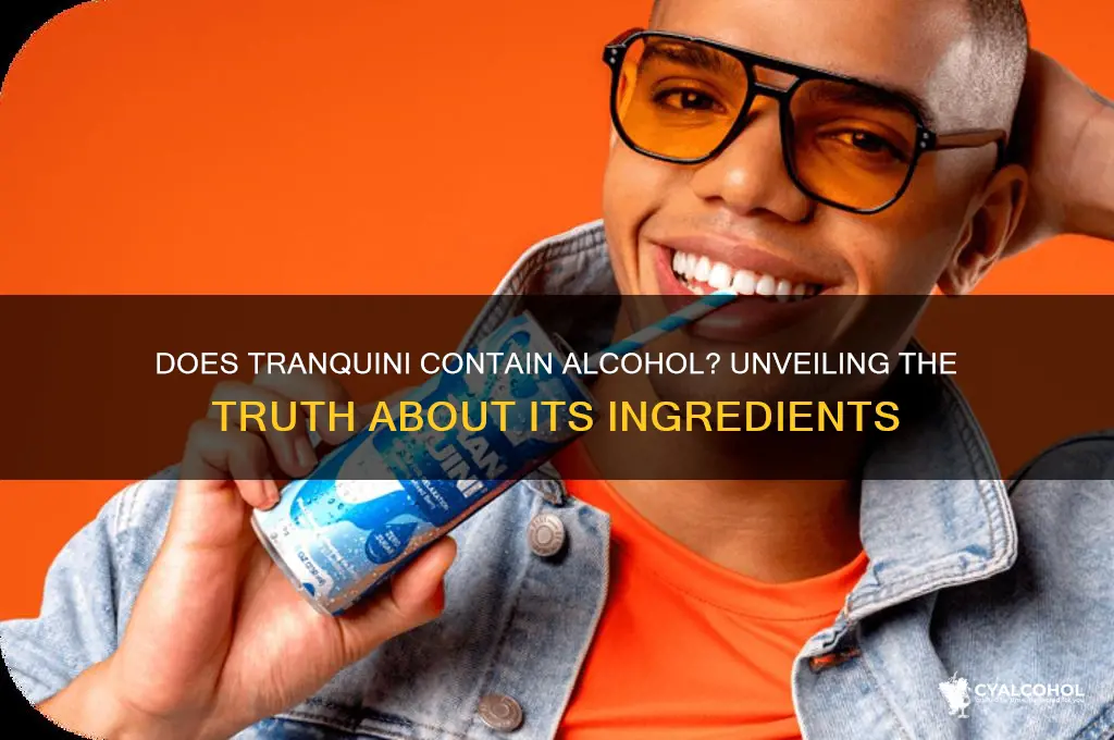 does tranquini have alcohol