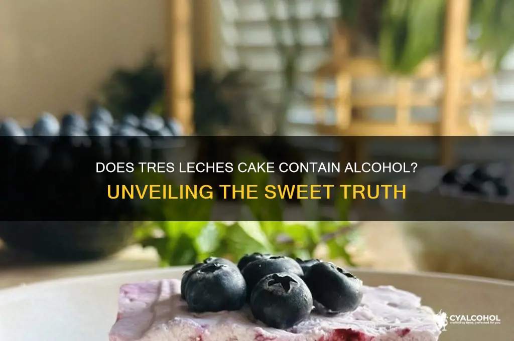 does tres leches cake have alcohol