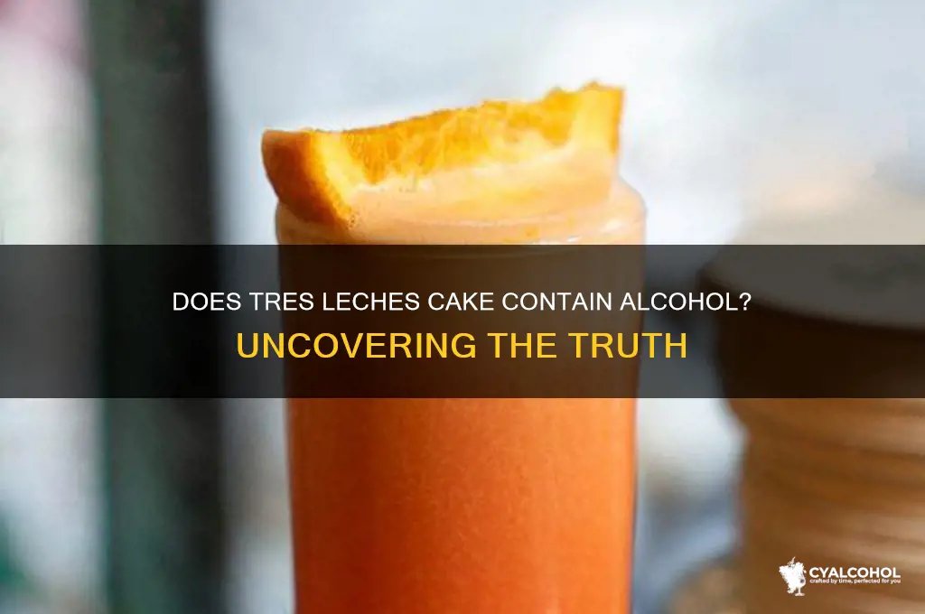 does tres leches have alcohol