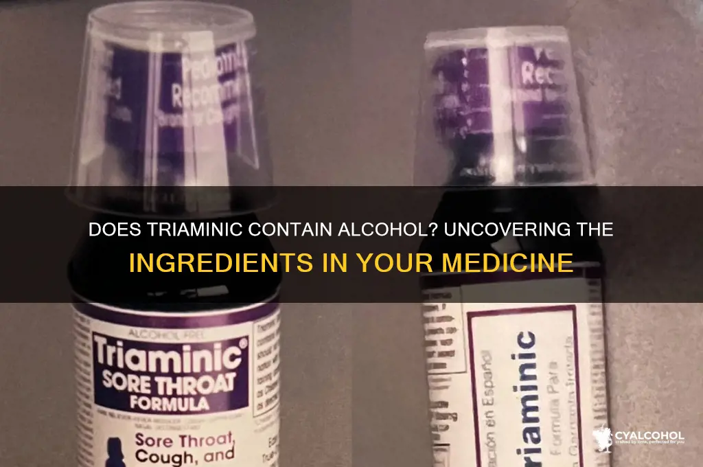 does triaminic have alcohol in it