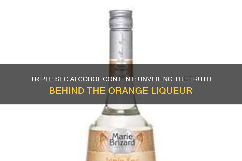 does triple sec have alcohol