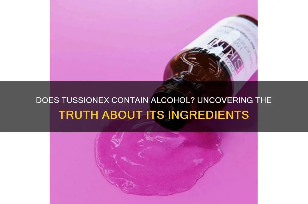 does tussionex have alcohol