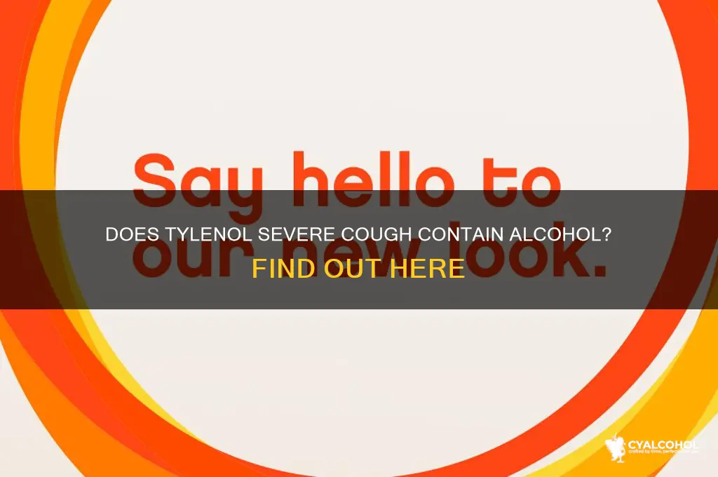 does tylenol severe cough have alcohol in it