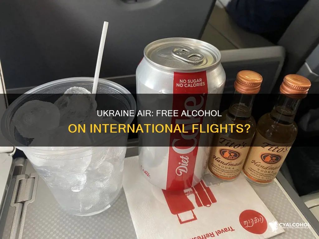 does ukraine air give free alcohol on international flights