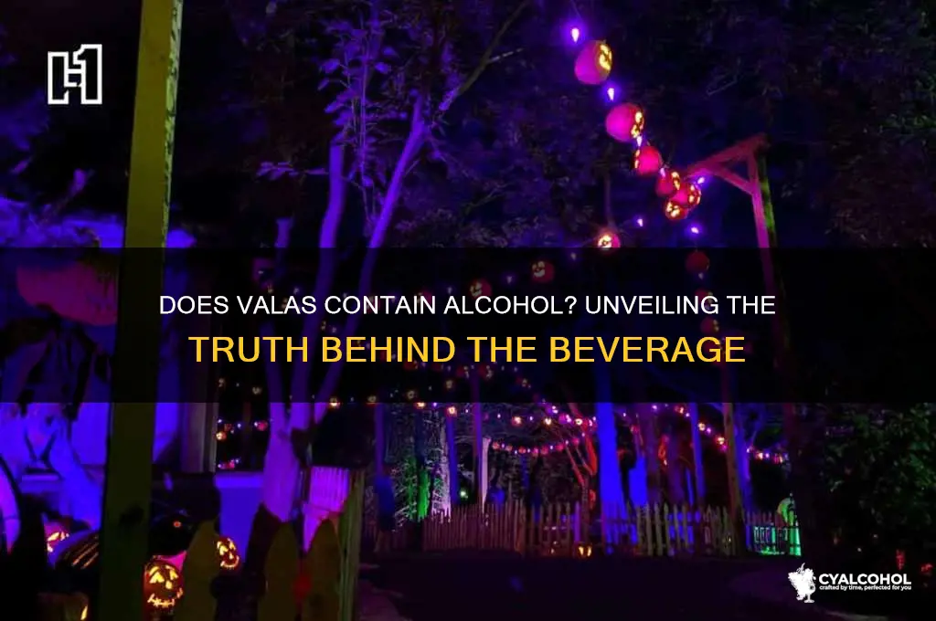 does valas have alcohol
