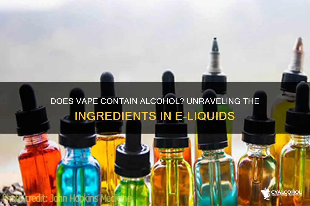 does vape have alcohol