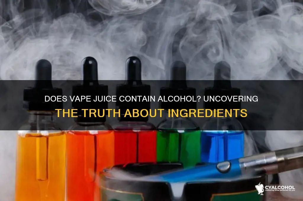 does vapejuice have alcohol in it