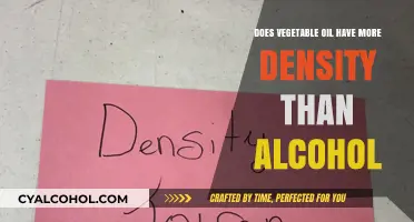 Comparing Densities: Vegetable Oil vs. Alcohol - Which is Heavier?