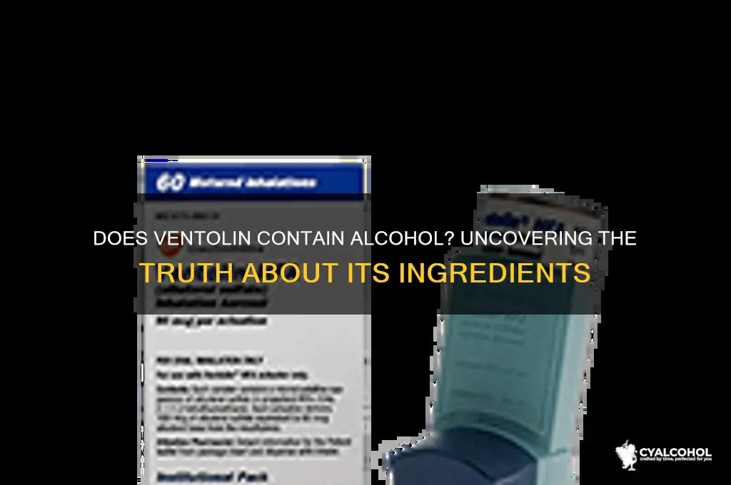 does ventolin have alcohol in it