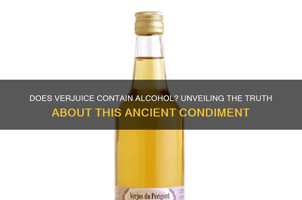 does verjuice have alcohol