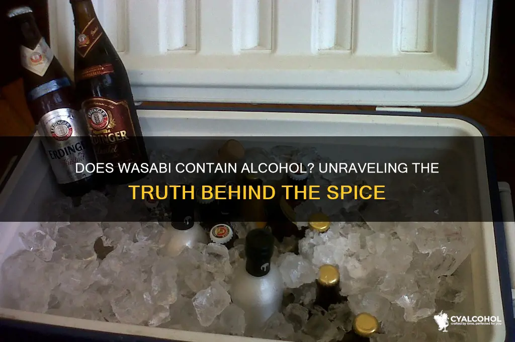 does wasabi have alcohol