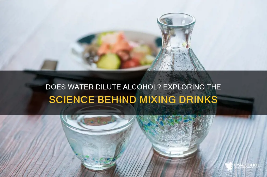 does water dilute alcohol