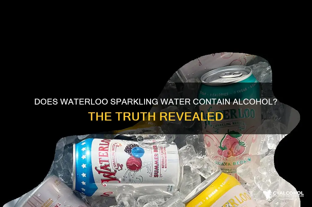 does waterloo sparkling water have alcohol