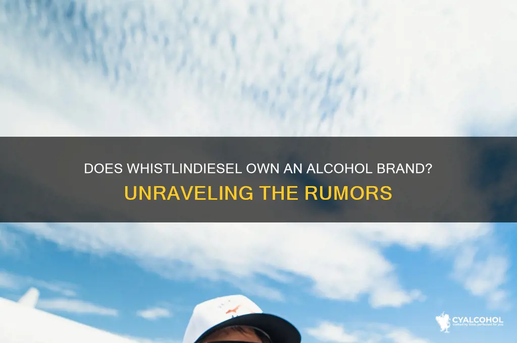 does whistlindiesel own alcohol