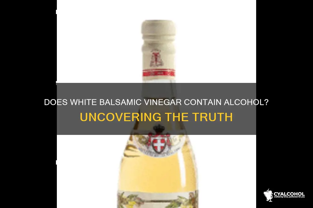 does white balsamic vinegar have alcohol
