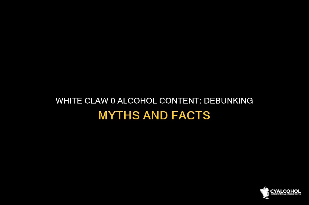 does white claw 0 have alcohol