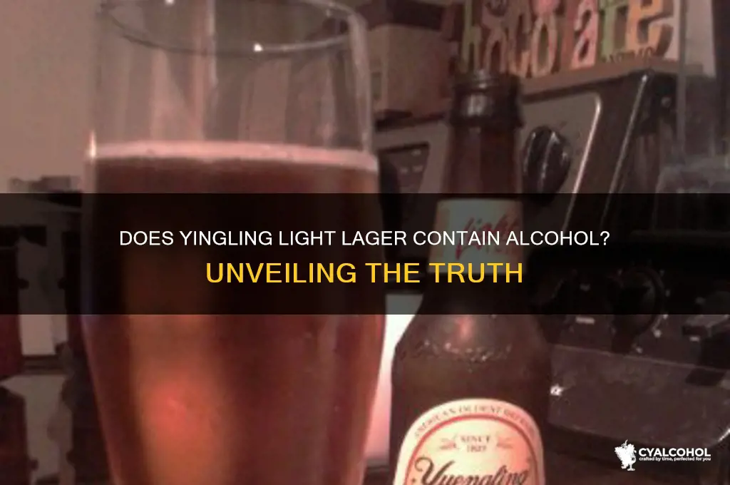 does yingling light lager have alcohol