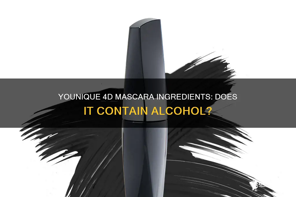 does younique 4d mascara have alcohol