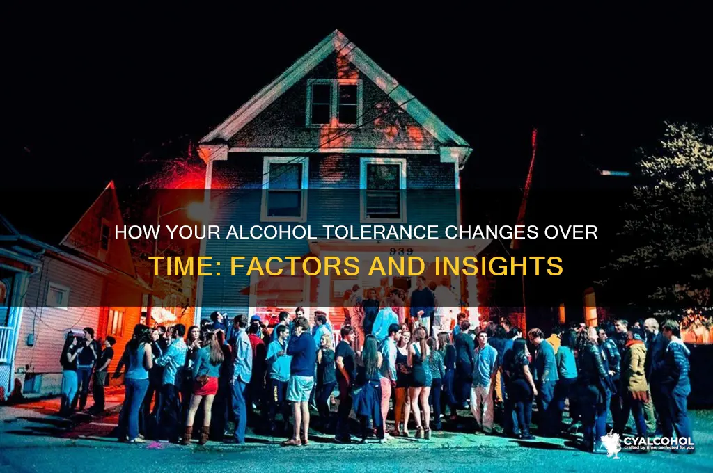 does your tolerance to alcohol change