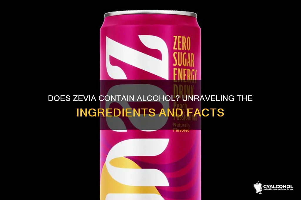 does zevia have alcohol