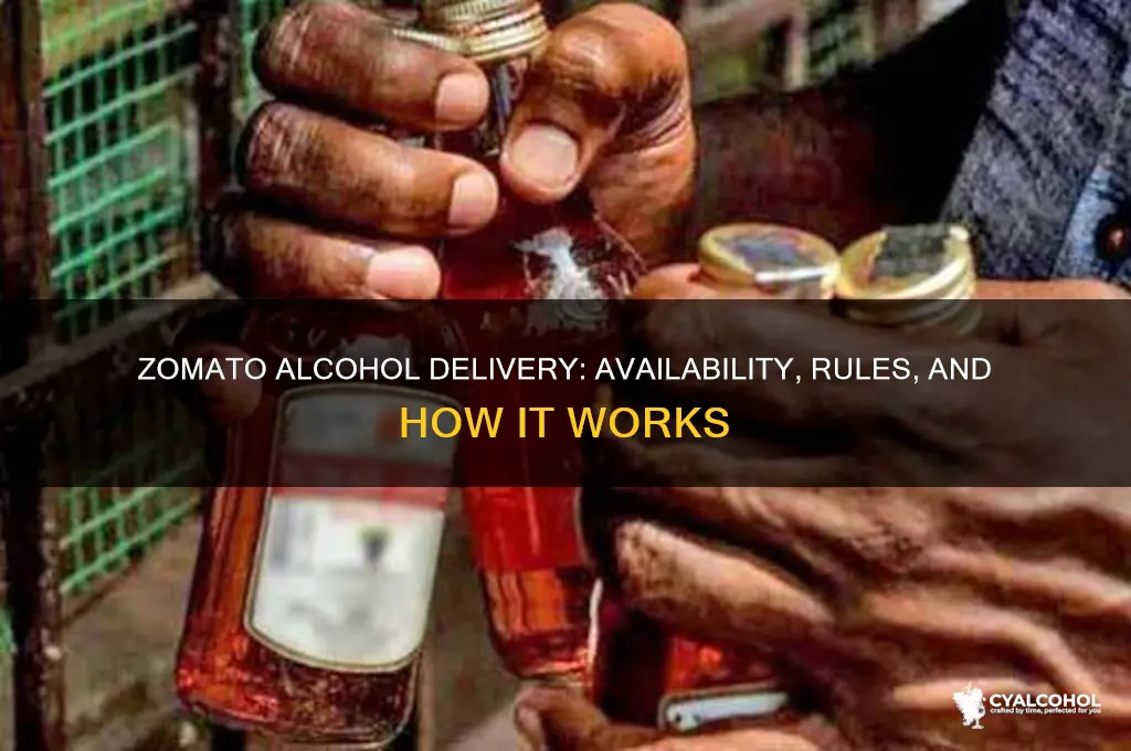 does zomato deliver alcohol
