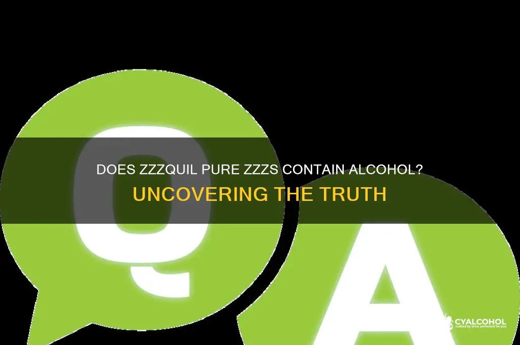 does zzzquil pure zzzs have alcohol