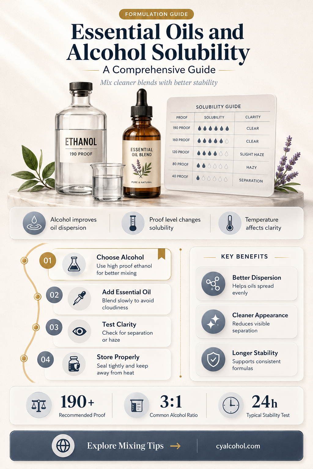 are essential oils soluble in alcohol