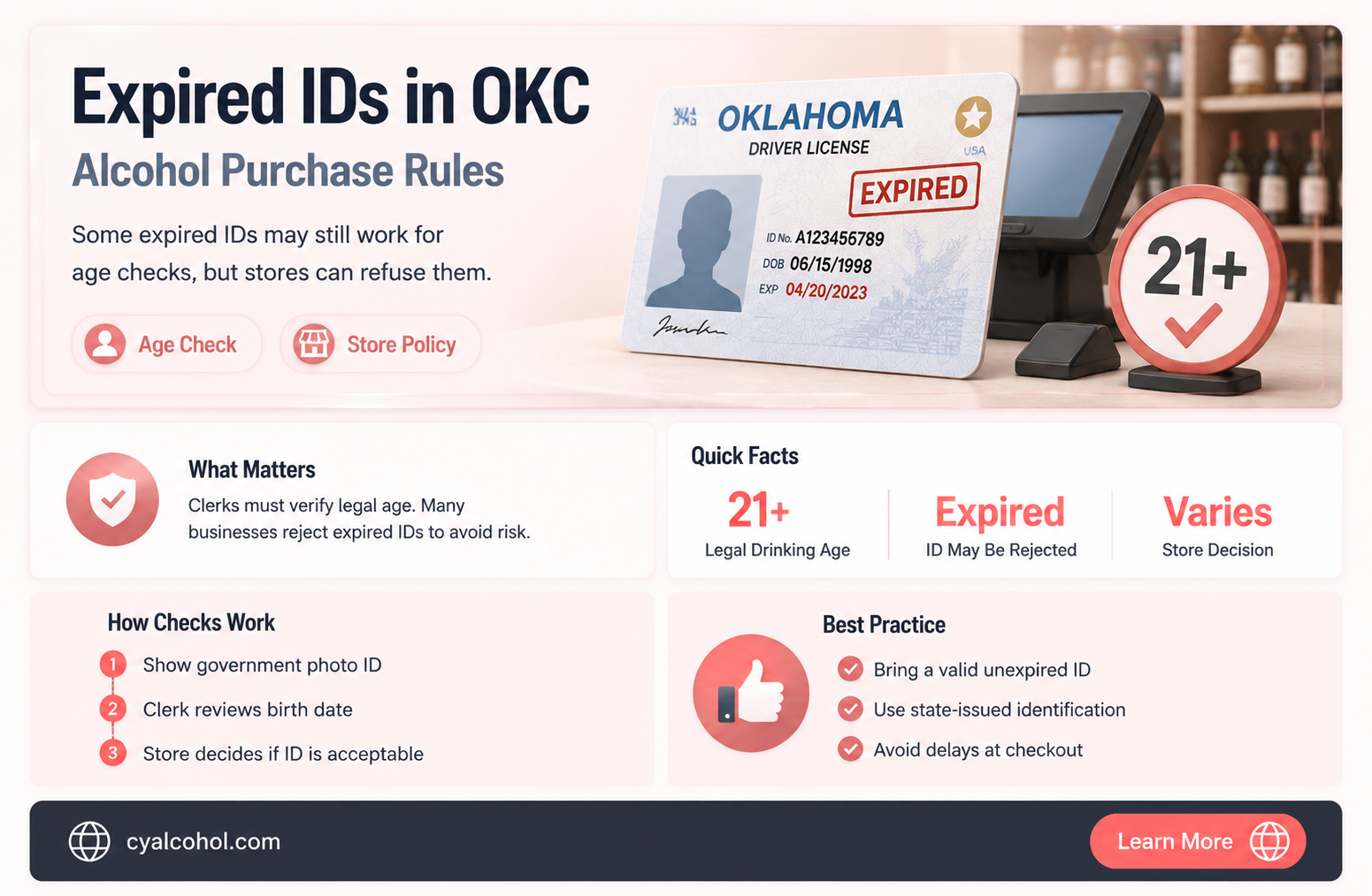 are expired ids valid for alcohol in okc