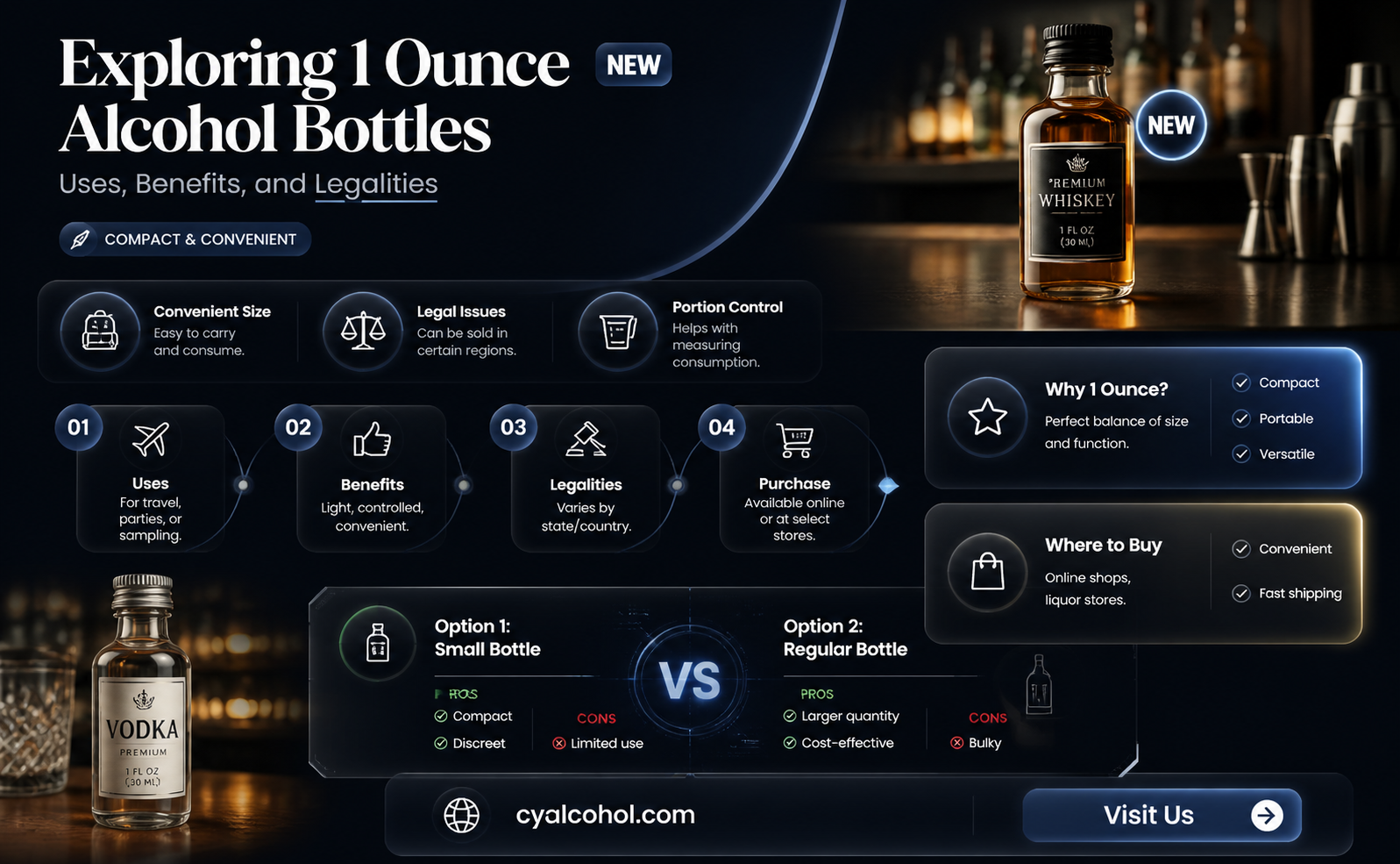 are 1 ounce bottles of alcohol