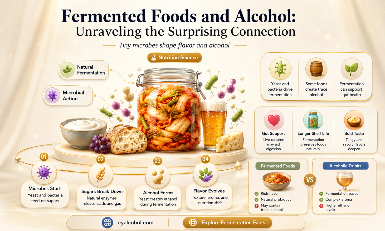are fermented foods alcoholic