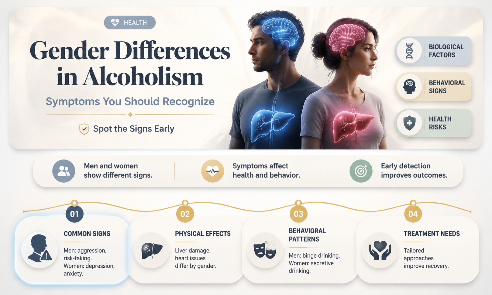 are alcoholism symptoms different in men and women