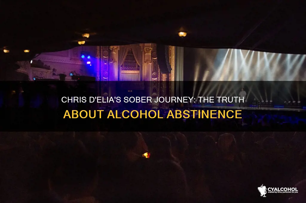 has chris delia never drank alcohol