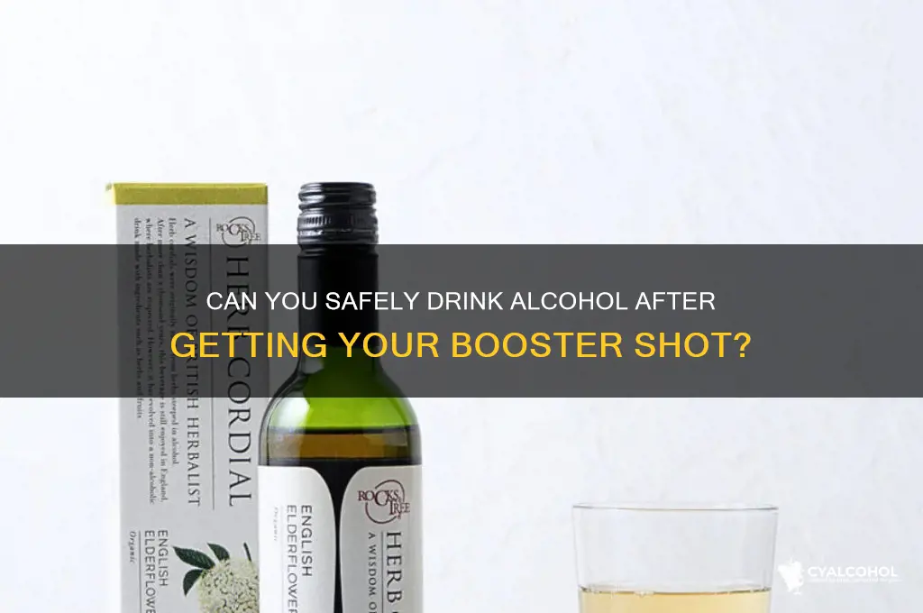 have alcohol after booster