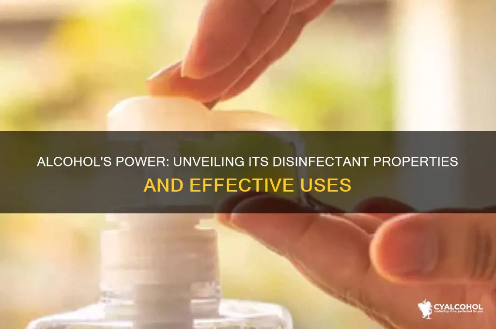 how alcohol works as a disinfectant
