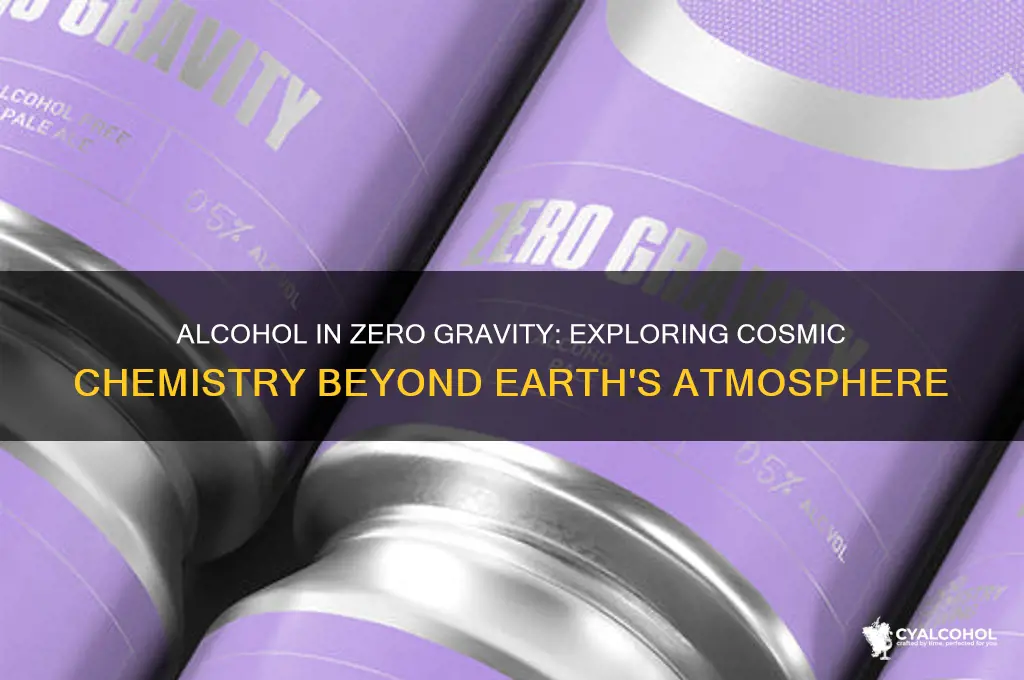 how alcohol would react in space