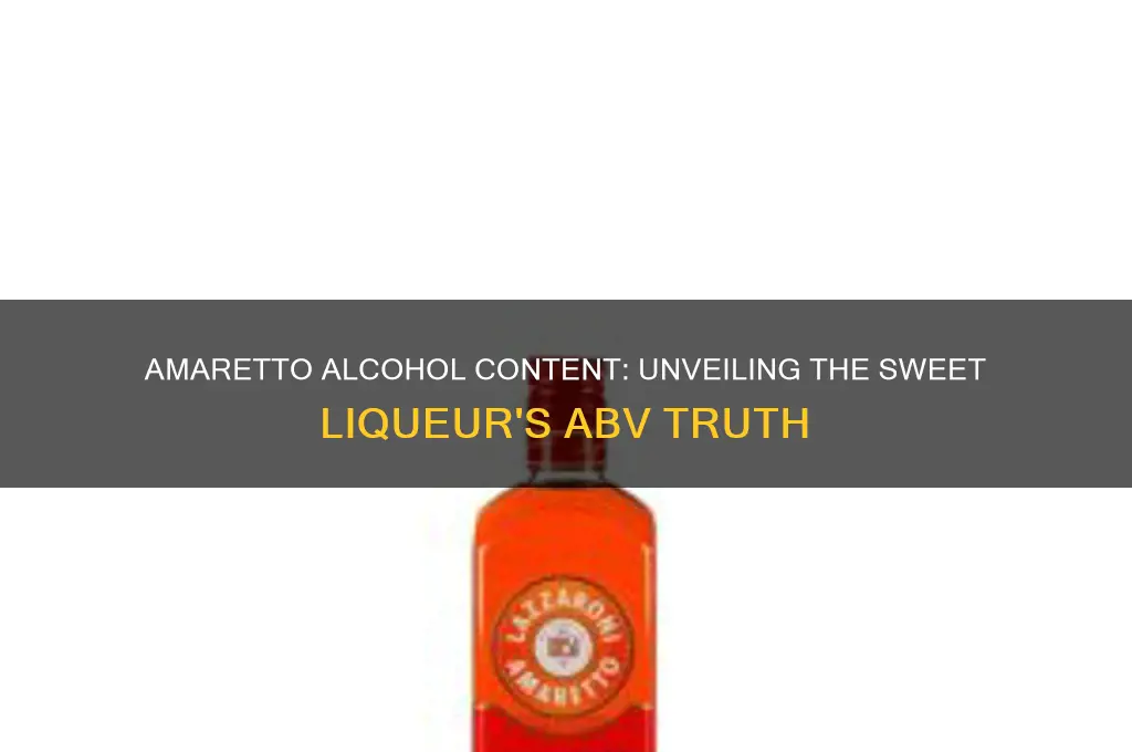 how alcoholic is amaretto