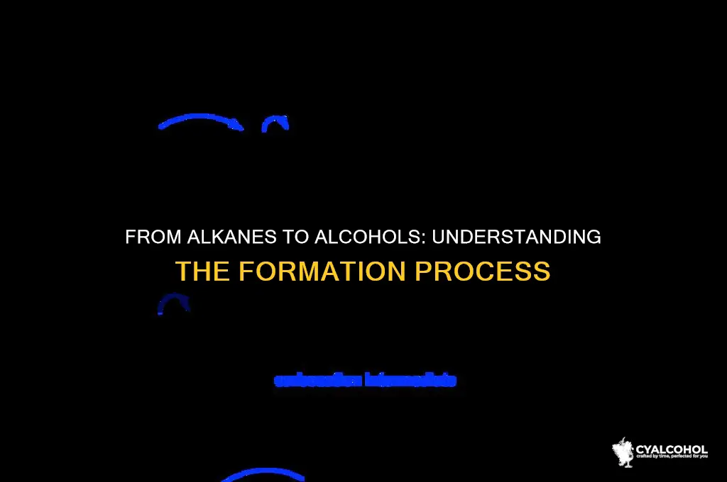 how are alcohols formed from alkanes