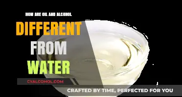 Oil, Alcohol, and Water: Key Differences in Properties and Uses
