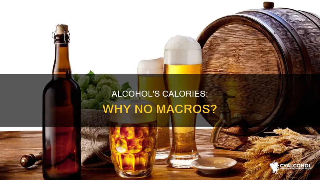 how are their calories in alcohol but no macros