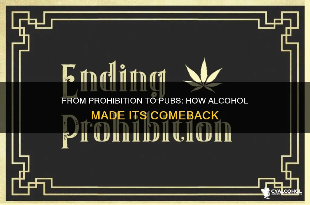 how awas alcohol introduced after prohibition