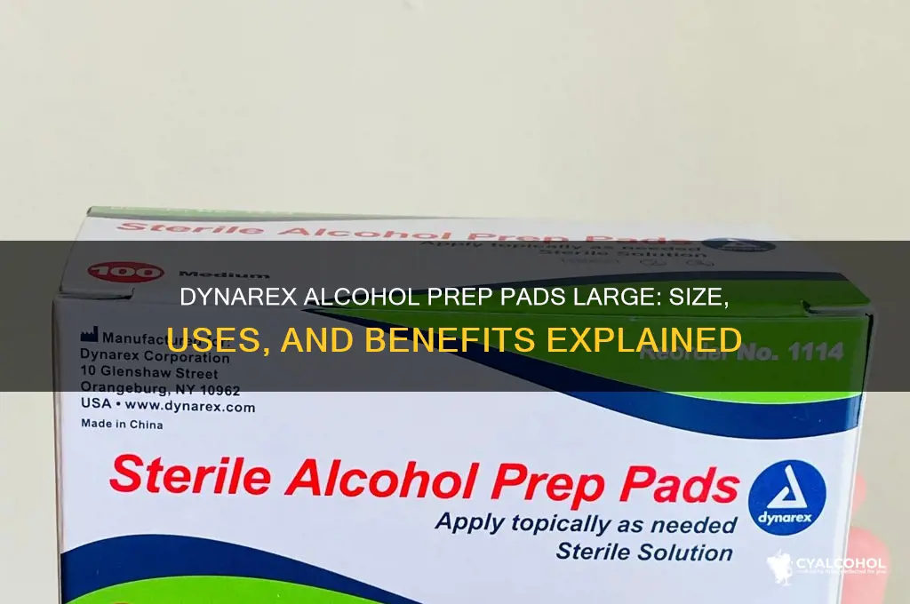 how big are dynarex alcohol prep pads large