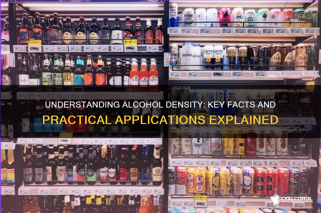 how dence is alcohol